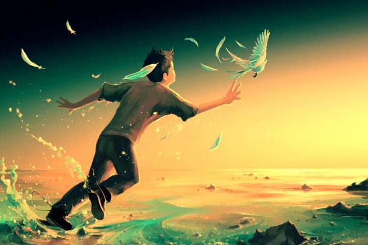 Ilustraciones Cyril Rolando - niño volando