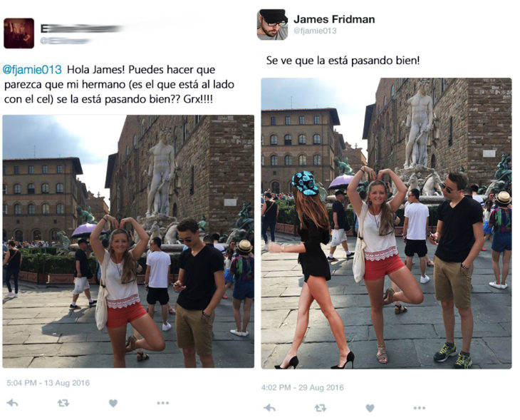 James Fridman- le pide que su hermano parezca interesado