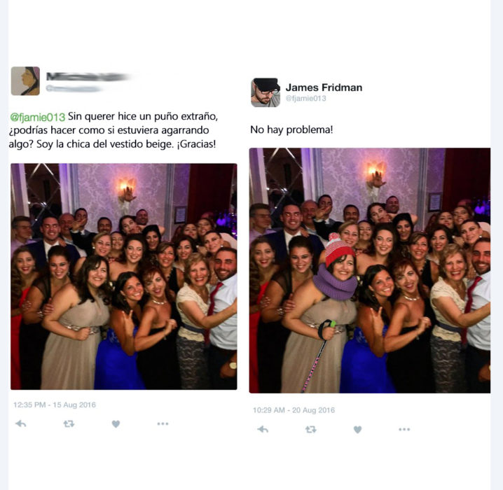 James Fridman- le pide algo en su mano