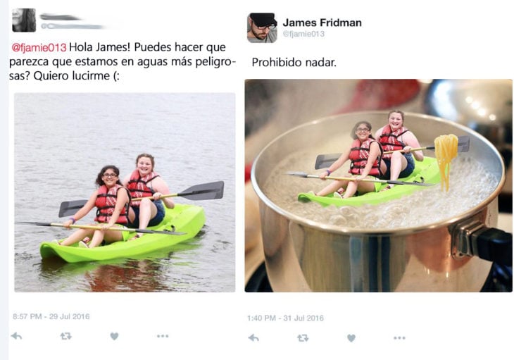 James Fridman- le pide nadar en aguas peligrosas