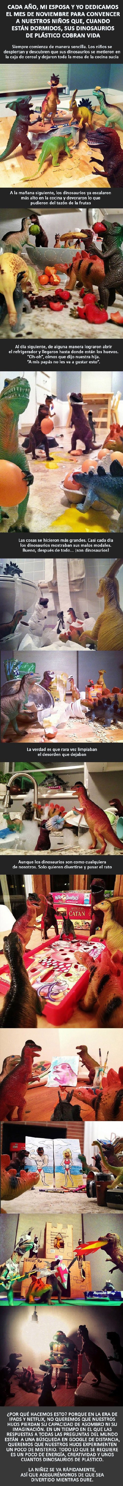 Papás haciendo un buen trabajo - Historia de dinosaurios