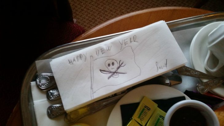 Peticiones absurdas hoteles - Dibujo en la servilleta del hotel