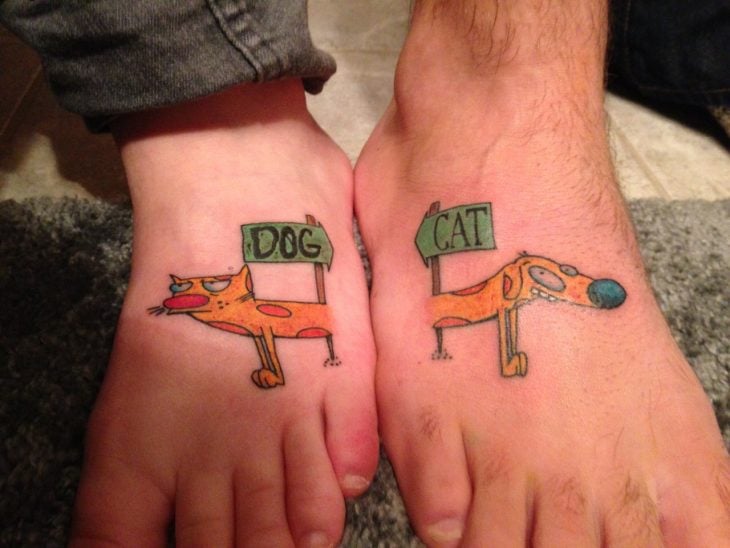 tatuaje catdog