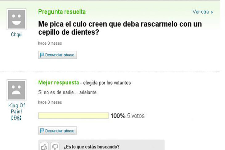 pregunta yahoo me pica el culo 