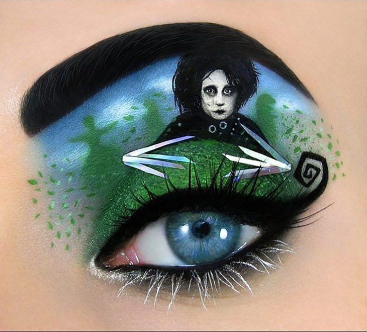 maquillaje para ojos Edward Scissorhands