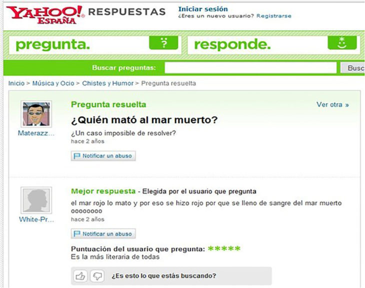 pregunta yahoo ¿quién mató al mar muerto?