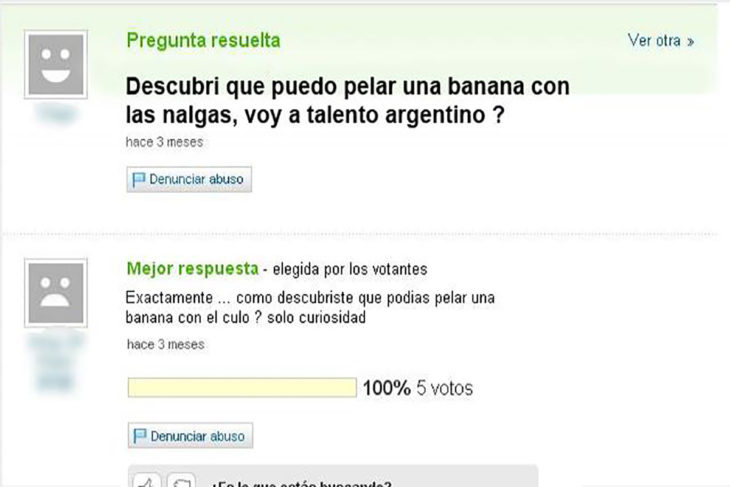 yahoo pregunta pelar una banana con las nalgas