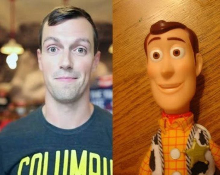 hombre que se parece a woody el juguete