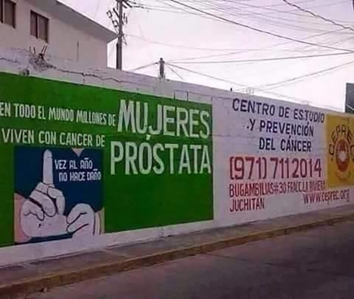 mural en barda mujeres próstata