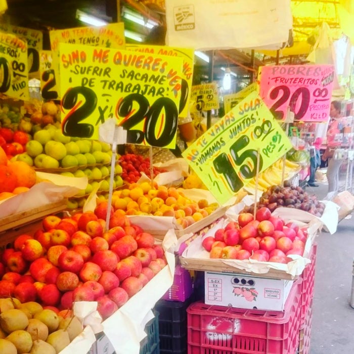 letreros en frutería