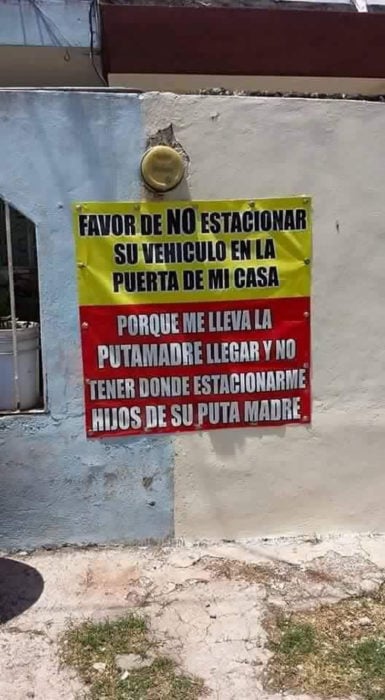 cartel no estacionarse