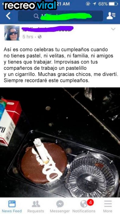 post de facebook pinguino con cigarrillo 