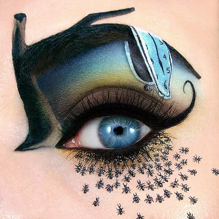 maquillaje para ojos de salvador dalí