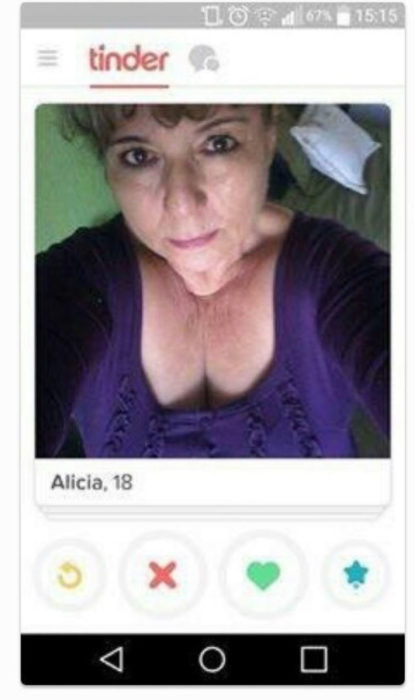 mujer foto de tinder 