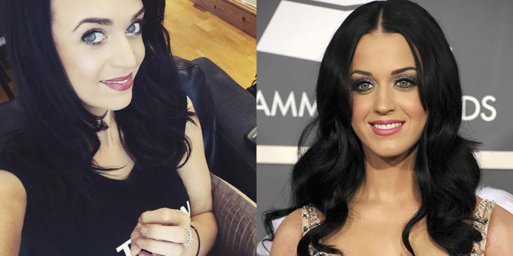 muchacha doble de katy perry y katy perry