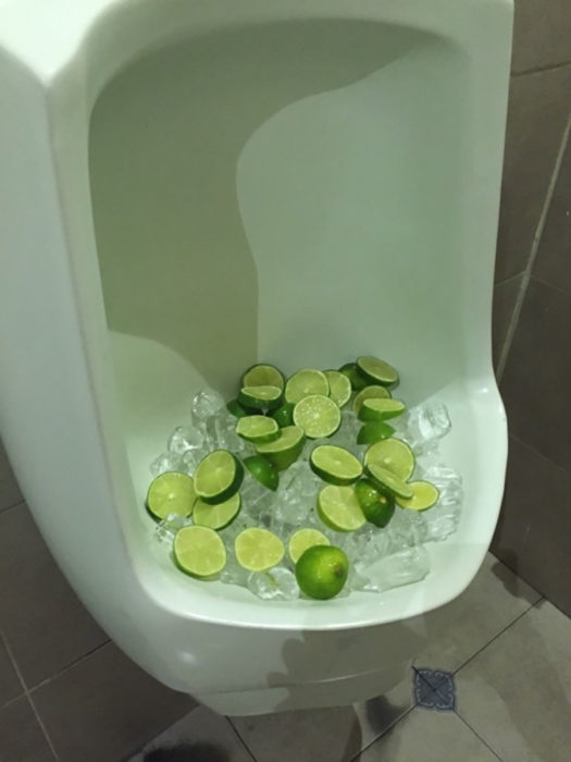 urinario con limones