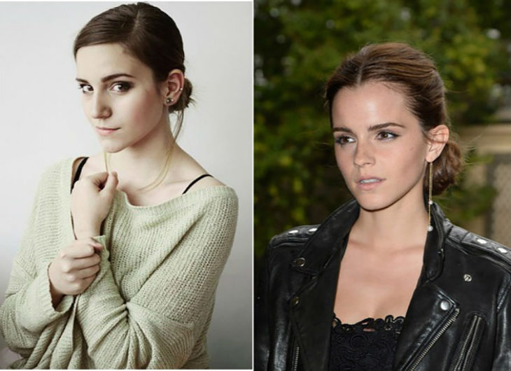 mujer parecida a emma watson y emma watson