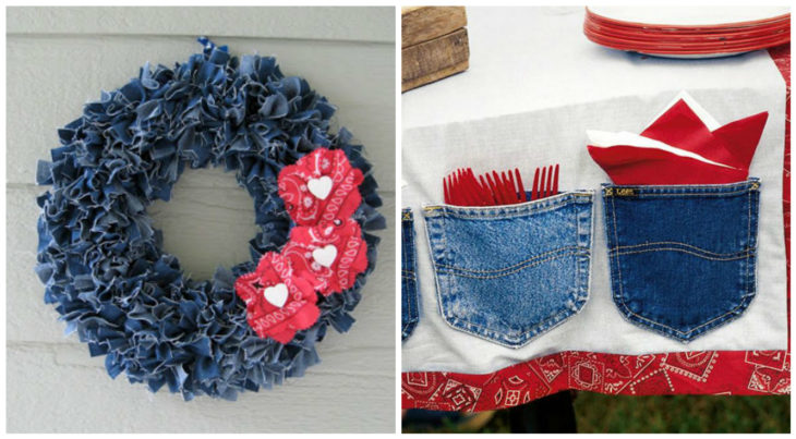 DECORACIONES NAVIDEÑAS CON JEANS