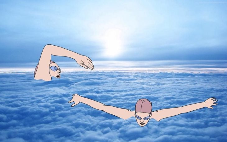 Ilustraciones Julia - Nadando en el cielo