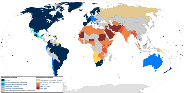Mapas curiosidades mundo - matrimonio mismo sexo