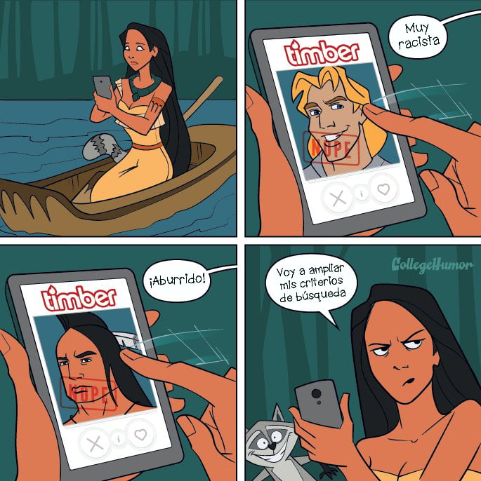 Cómic, Pocahontas no se decide por ninguno