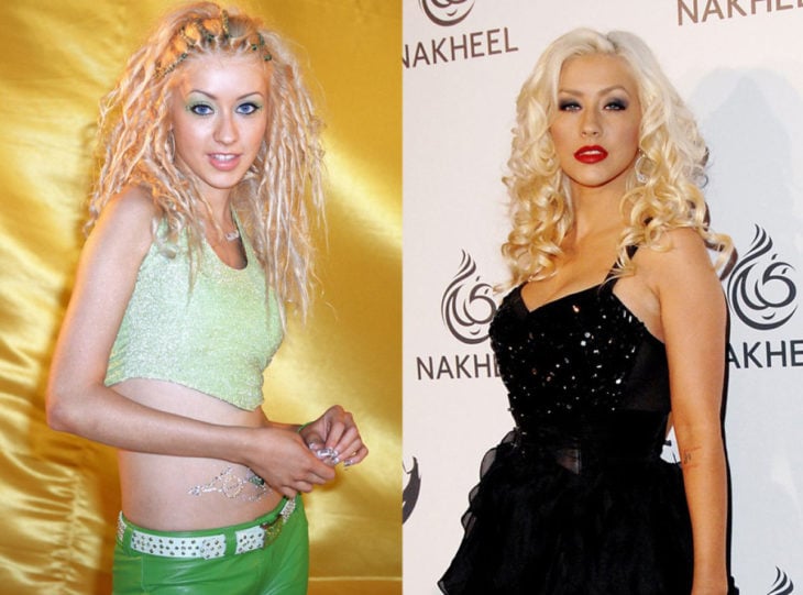 Christina Aguilera antes y después 