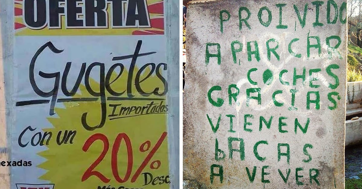 20 Carteles con errores ortográficos demasiado evidentes