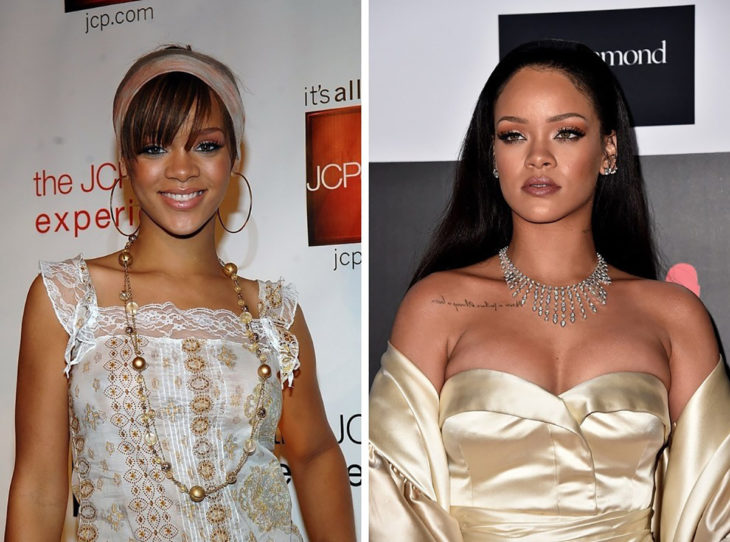 rihanna antes y después