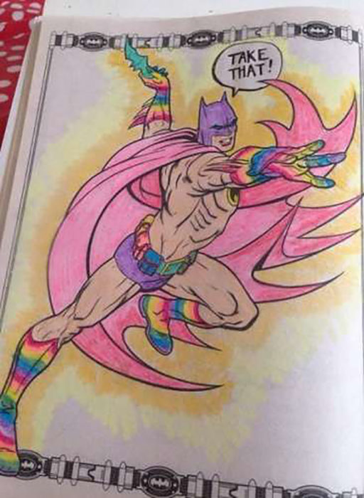 libro de colorear corrompido de batman