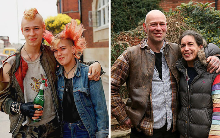 pareja de punks antes y después 