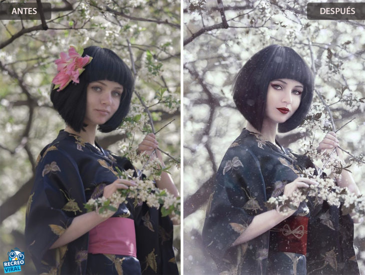 Magia de Photoshop - Mujer con kimono