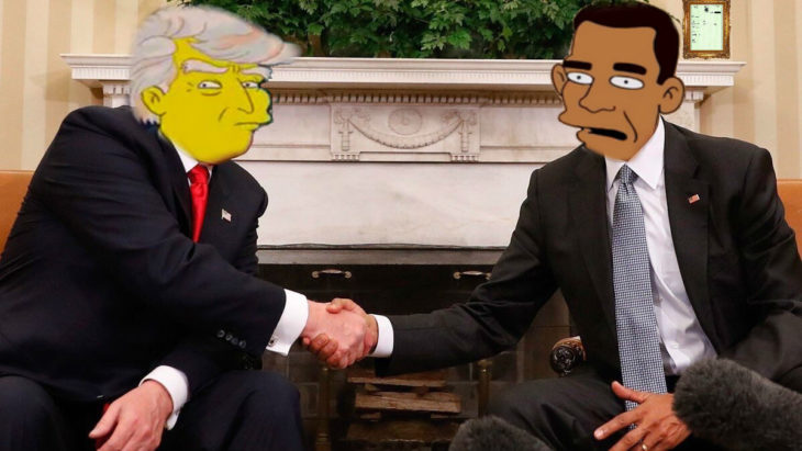  trump y obama photoshop los simpson