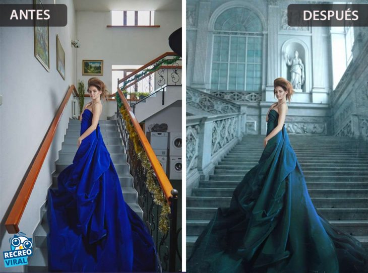 Magia de Photoshop - Mujer en vestido