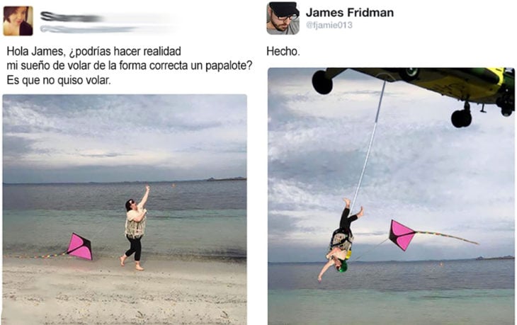 mastertroll edita a mujer volando un papalote de cabeza