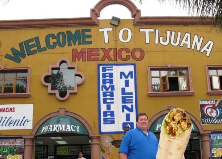 photoshop de hombre con burrito gigante