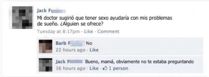 estado de facebook médico me recomendó tener sexo