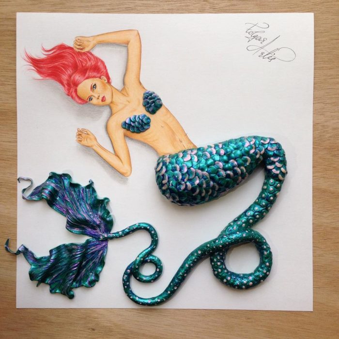 ilustración sirena