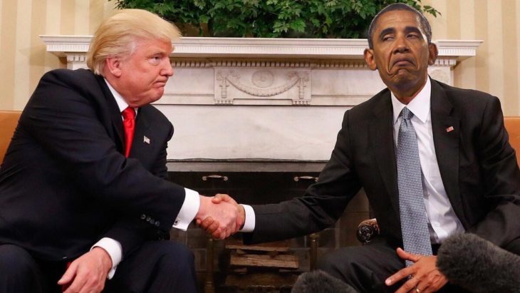 trump y obama photoshop, obama haciendo una expresión graciosa