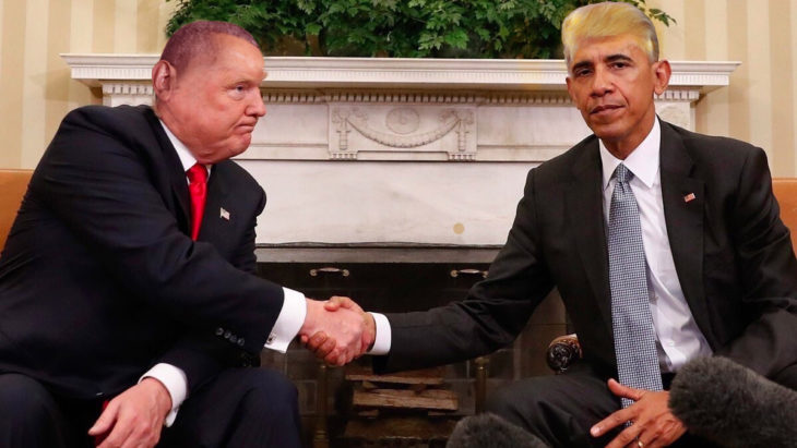 trump y obama photoshop cambio de cabellera