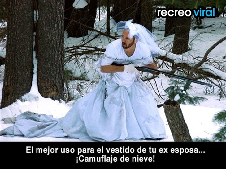 hombre en vestido de novia