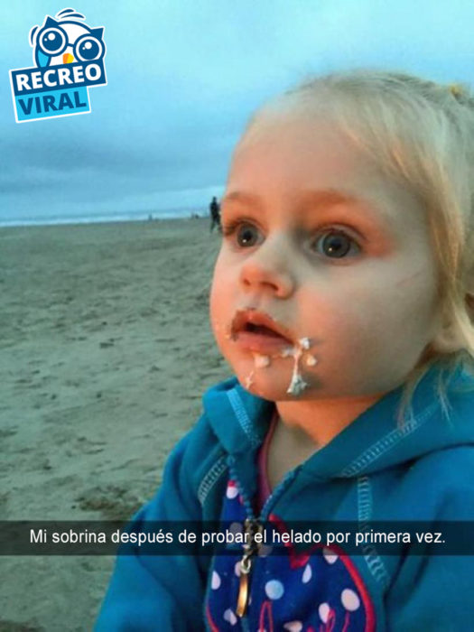 niña con cara de sorprendida