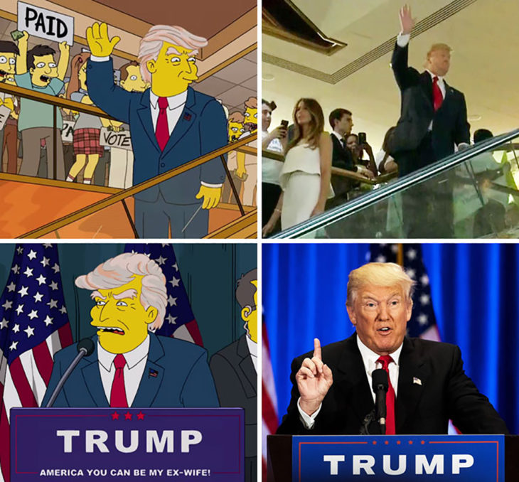 trump presidente en los simpson