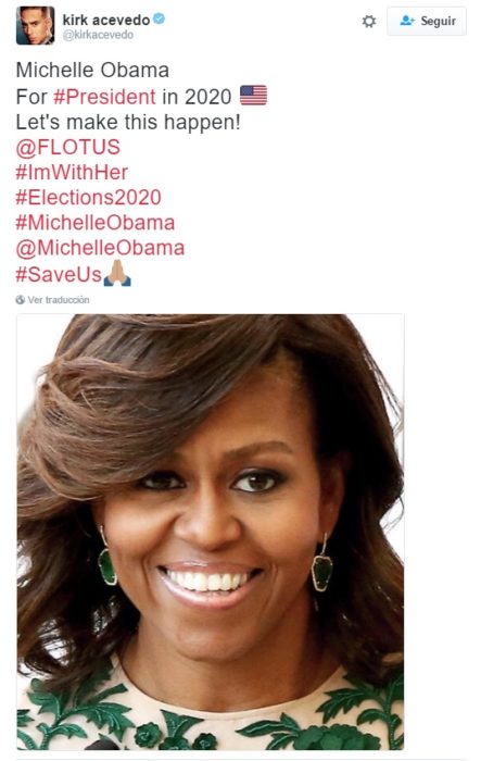 Tuit Michelle Obama elecciones 2020