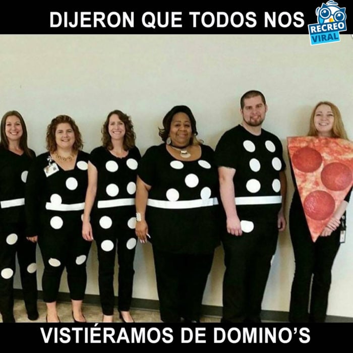 disfraces de dominos y de piza