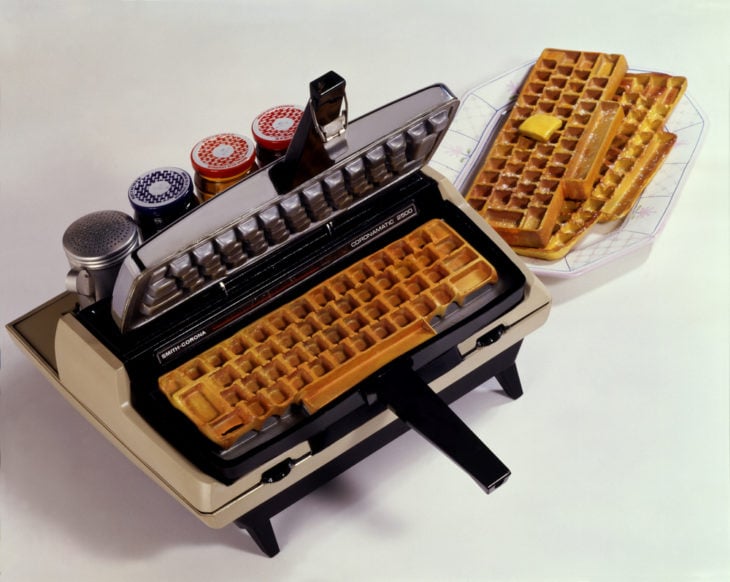 artículo para hace waffles en forma de teclado