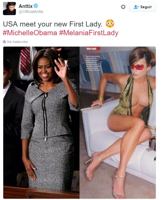 Tuit Michelle Obama y Melania Trump