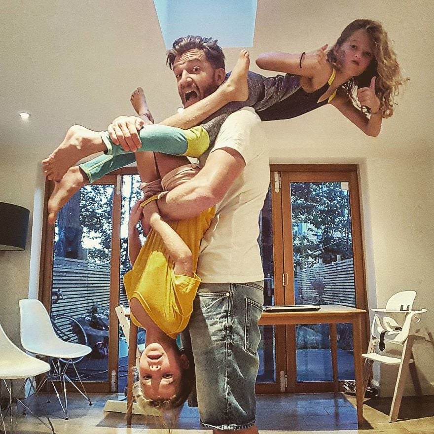 Muestra la realidad de ser padre de 4 hijas en su Instagram