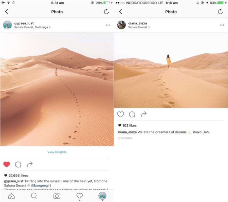 Blogueros instagram copia - Foto en desierto