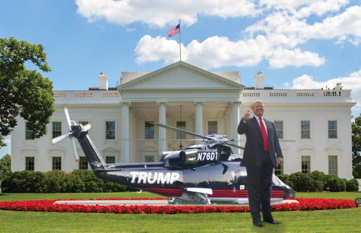 Casa Blanca Photoshop - Un helicóptero en medio