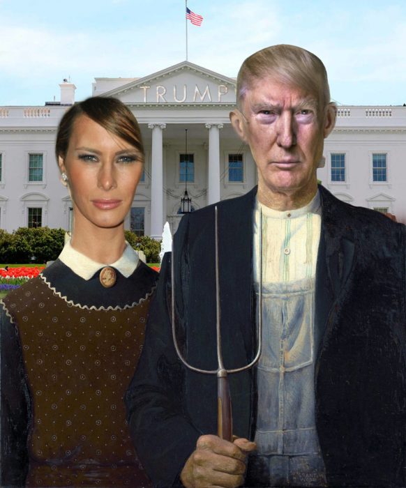 Casa Blanca Photoshop - Cuadro American Gothic